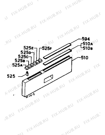 Взрыв-схема посудомоечной машины Zanussi IT45 - Схема узла Command panel 037