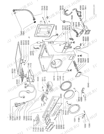 Схема №1 AWG 338 F с изображением Рукоятка для стиралки Whirlpool 481946078475
