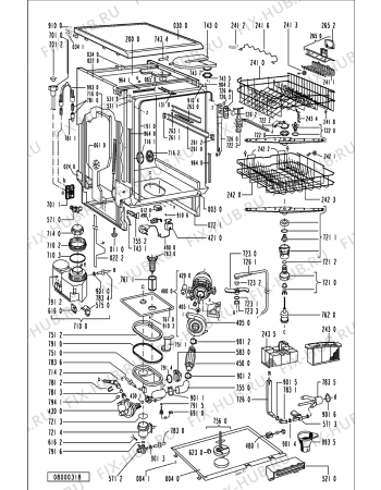 Схема №1 ADP 9526/1 BLM с изображением Обшивка для посудомоечной машины Whirlpool 481245379829