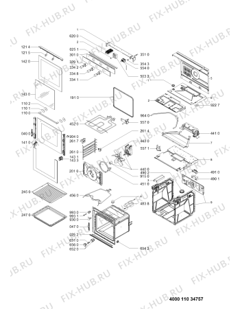 Схема №1 AKPM 789/IXL с изображением Панель для духового шкафа Whirlpool 481010735681