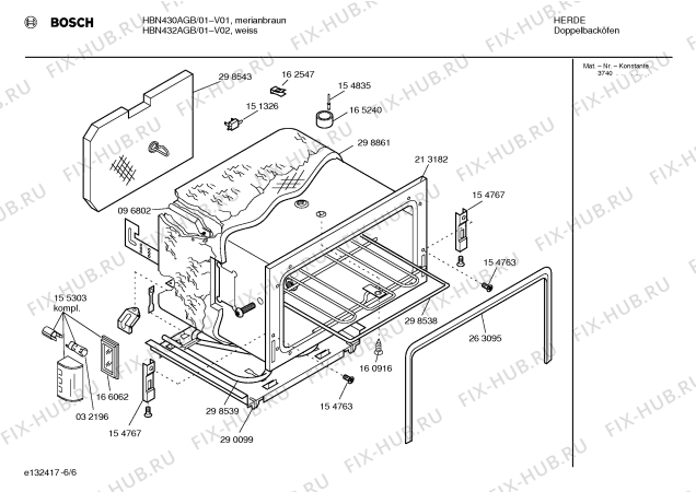 Взрыв-схема плиты (духовки) Bosch HBN430AGB - Схема узла 06