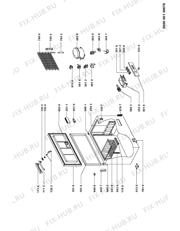 Схема №1 GTN2210 с изображением Дверь для холодильной камеры Whirlpool 481244229009