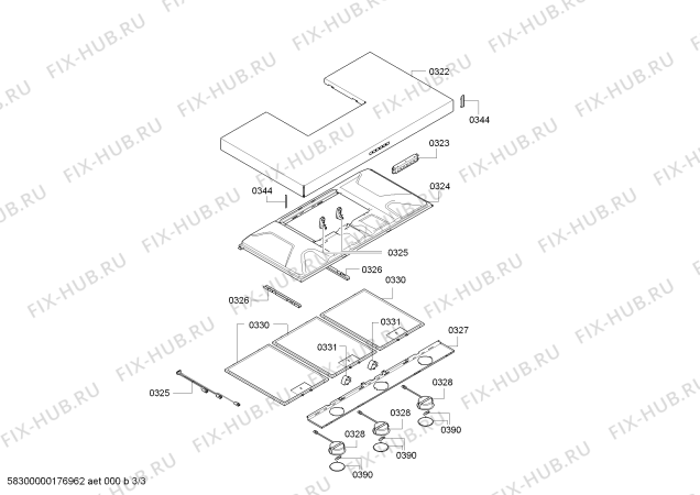 Взрыв-схема вытяжки Balay 3BC894XM Balay - Схема узла 03