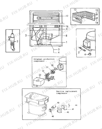 Взрыв-схема холодильника Electrolux ER3806C - Схема узла Cooling system 017