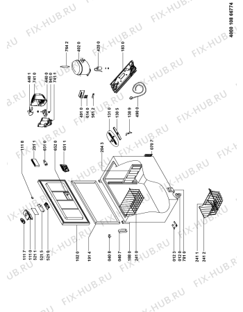 Схема №1 WHE39392 T с изображением Вставка для холодильной камеры Whirlpool 481010841578