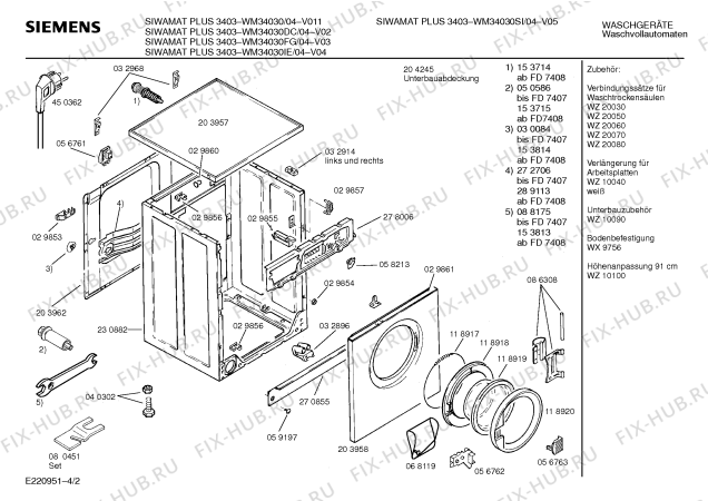 Схема №2 WM34030IE SIWAMAT PLUS 3403 с изображением Вставка для ручки для стиралки Siemens 00094273