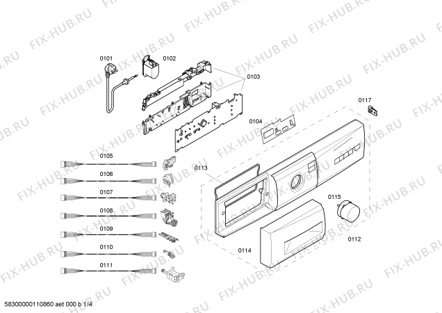 Схема №3 WFPI600D VARIO PLUS 600D с изображением Ручка для стиралки Bosch 00495644