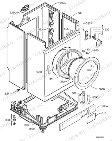 Взрыв-схема стиральной машины Rosenlew RTF4260 - Схема узла Housing 001