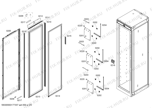 Схема №3 CIW24MIIR7 с изображением Уплотнитель двери для холодильника Bosch 00710328