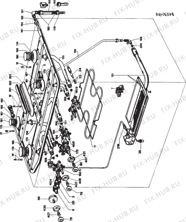 Взрыв-схема плиты (духовки) Castor C8550 - Схема узла Section 2