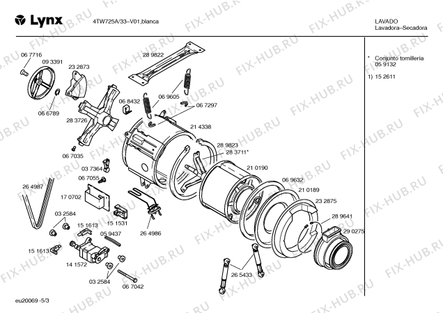Схема №3 4TW725A LYNX 4TW725A с изображением Инструкция по эксплуатации для стиральной машины Bosch 00521189