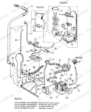 Взрыв-схема посудомоечной машины Tricity Bendix DH041 - Схема узла Hydraulic System 272