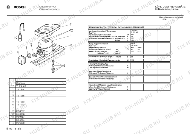 Схема №2 KIL2336CH с изображением Клапан для холодильной камеры Bosch 00094949