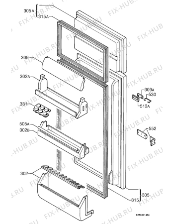 Взрыв-схема холодильника Rex FI290/3TB - Схема узла Door 003