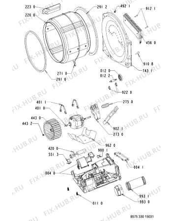 Схема №1 AWZ33032 (F090188) с изображением Наставление для стиральной машины Indesit C00371924