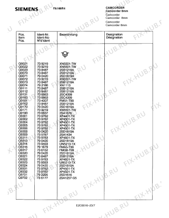 Схема №9 FA164R4 с изображением Крышка Siemens 00792192