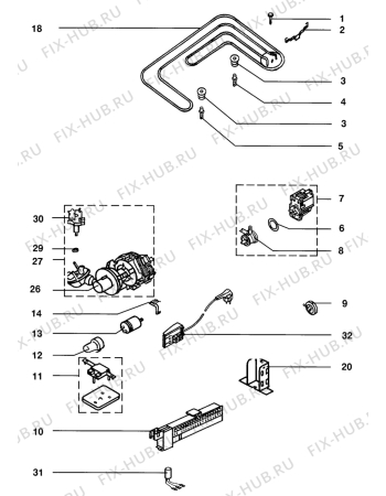 Взрыв-схема посудомоечной машины Zanker GSA4660 - Схема узла Electrical equipment