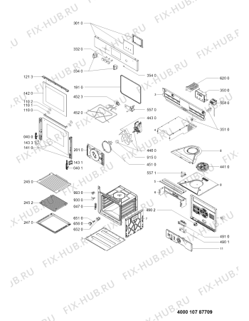 Схема №1 AKP437IX (F095438) с изображением Наставление для электропечи Indesit C00384069