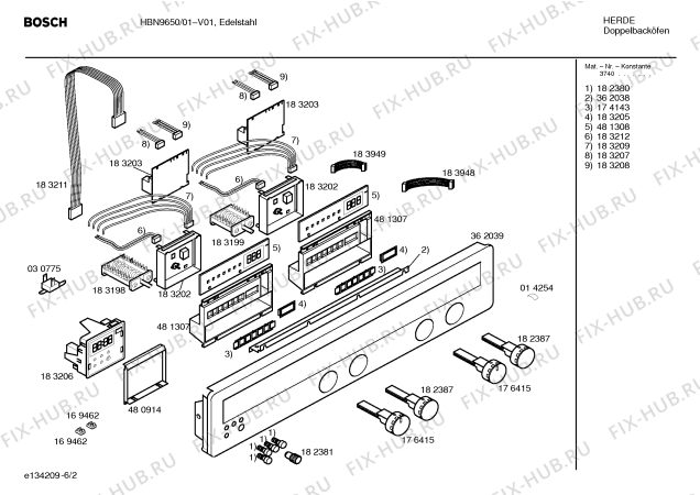 Схема №4 HBN9650 с изображением Инструкция по эксплуатации для плиты (духовки) Bosch 00528920