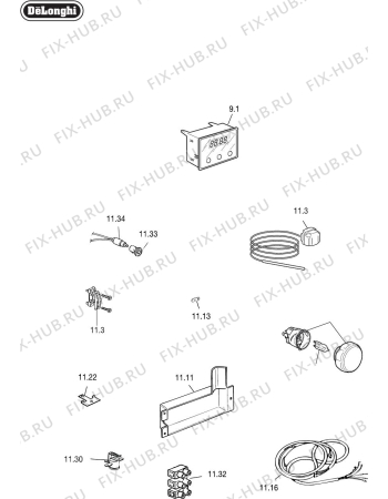 Схема №1 DE60E с изображением Ящичек для плиты (духовки) DELONGHI 39K6E01Y