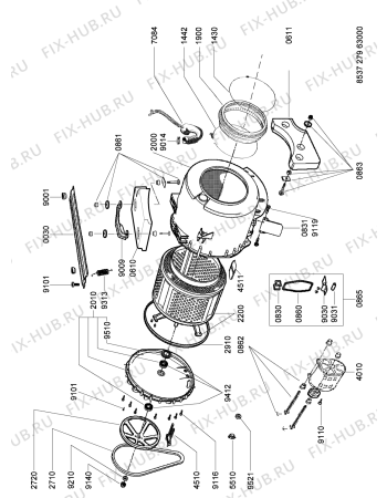 Схема №2 AWG 5060 SA с изображением Клавиша для стиральной машины Whirlpool 481241258924