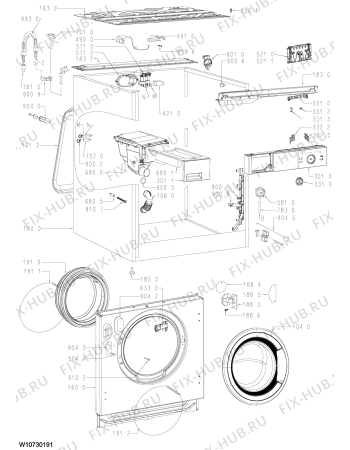 Схема №2 IG0612 BI с изображением Декоративная панель для стиралки Whirlpool 481010897327