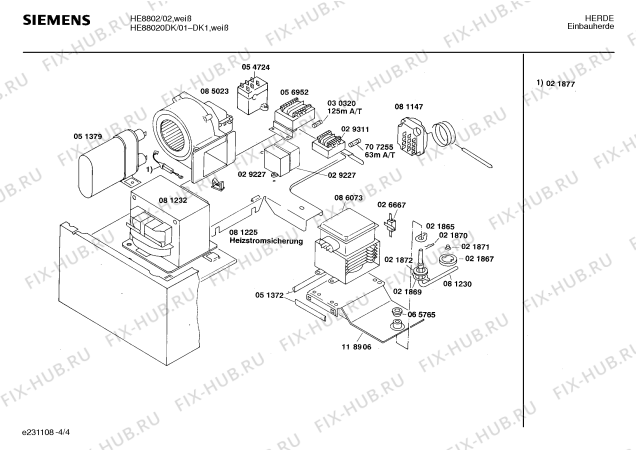 Взрыв-схема плиты (духовки) Siemens HE88020DK - Схема узла 04