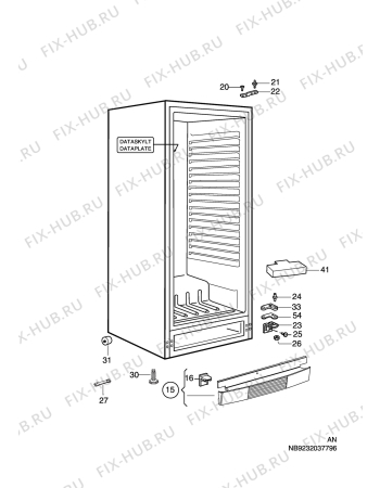 Взрыв-схема холодильника Aeg S72348-KA9 - Схема узла C10 Cabinet