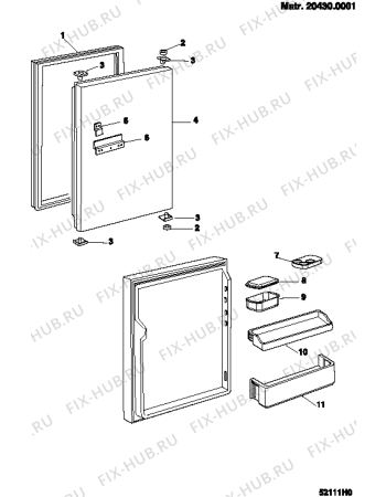 Взрыв-схема холодильника Whirlpool FR138A (F072306) - Схема узла