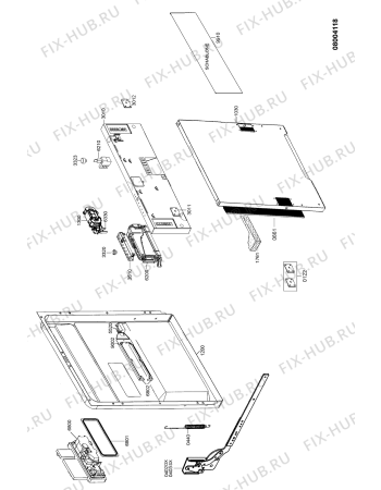 Схема №2 GCXK 5521 с изображением Панель для посудомоечной машины Whirlpool 481290508826