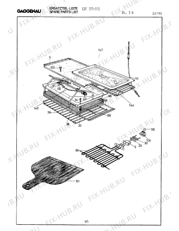 Взрыв-схема плиты (духовки) Gaggenau EBT375512 - Схема узла 13