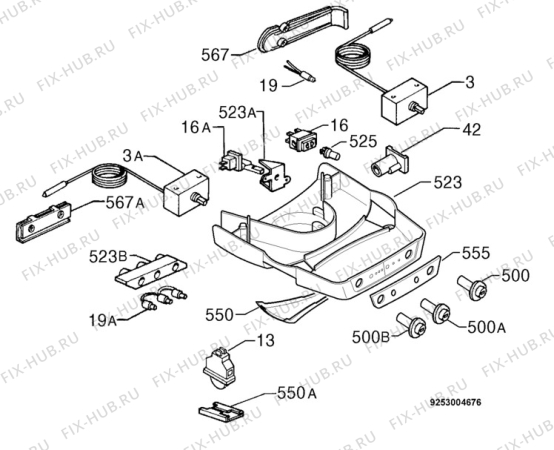 Взрыв-схема холодильника Rex RC340BSE - Схема узла Diffusor