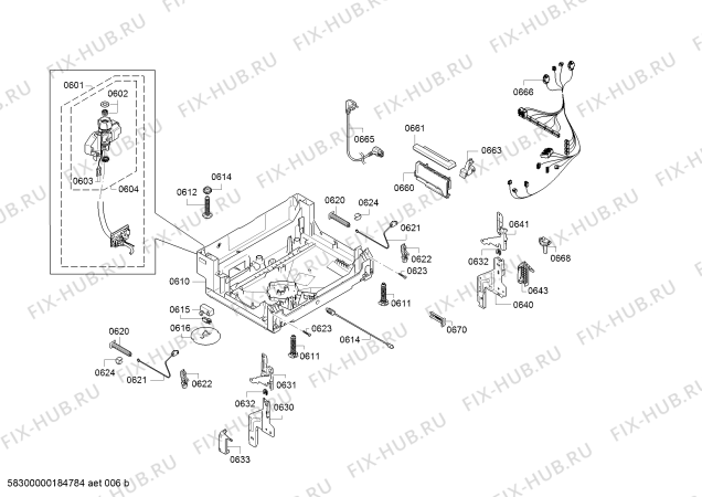 Схема №2 S513P60X3D, Excellent, Made in Germany с изображением Кабель для посудомоечной машины Bosch 12016147