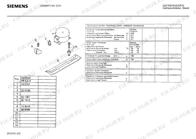 Взрыв-схема холодильника Siemens GS26KF1 - Схема узла 02