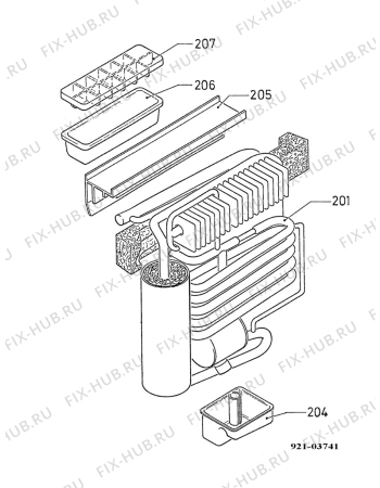 Взрыв-схема холодильника Electrolux RH200DX - Схема узла Cooling generator