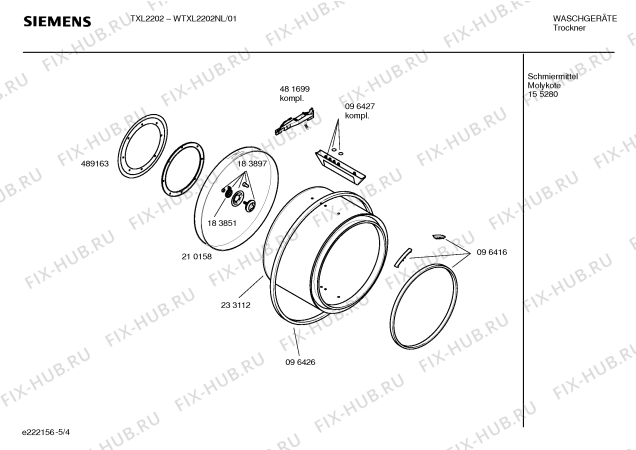 Взрыв-схема сушильной машины Siemens WTXL2202NL TXL2202 - Схема узла 04