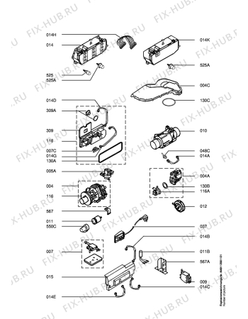 Взрыв-схема посудомоечной машины Arthur Martin ASF2669-W - Схема узла Electrical equipment 268