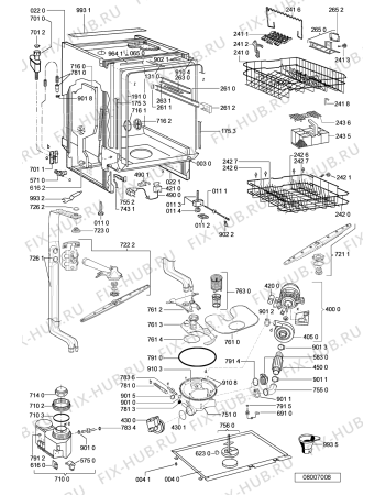Схема №1 GSXK 7524 с изображением Панель для посудомоечной машины Whirlpool 481245373173