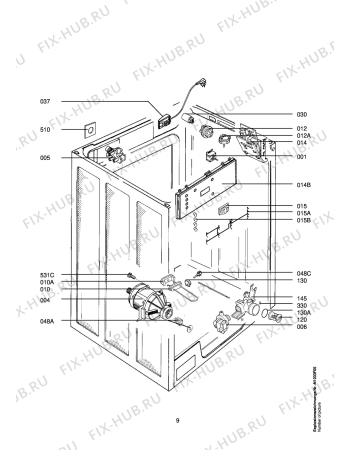 Схема №1 LAV72534-W с изображением Адаптер для стиральной машины Aeg 1108285006