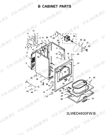 Схема №1 3LWED4830FW с изображением Электропитание для сушильной машины Whirlpool 482000095895