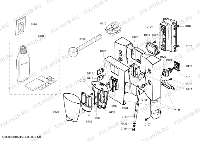 Схема №2 TCA6301 Benvenuto B30 с изображением Модуль управления для электрокофемашины Bosch 00491717