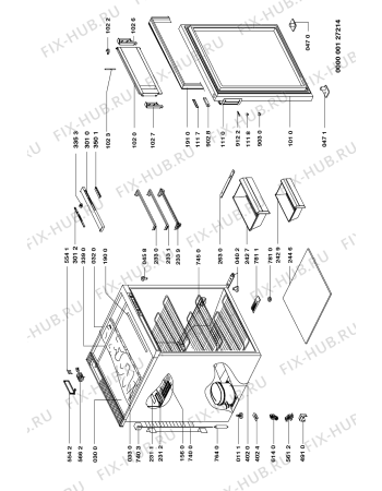 Схема №1 AFE 511/G/1 с изображением Фиксатор для холодильника Whirlpool 481940478945