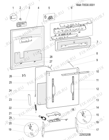Взрыв-схема посудомоечной машины SCHOLTES LVL1257IX (F046340) - Схема узла