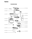 Схема №1 CM2518KR/9QB с изображением Элемент корпуса для электрокофемашины Tefal SS-201607