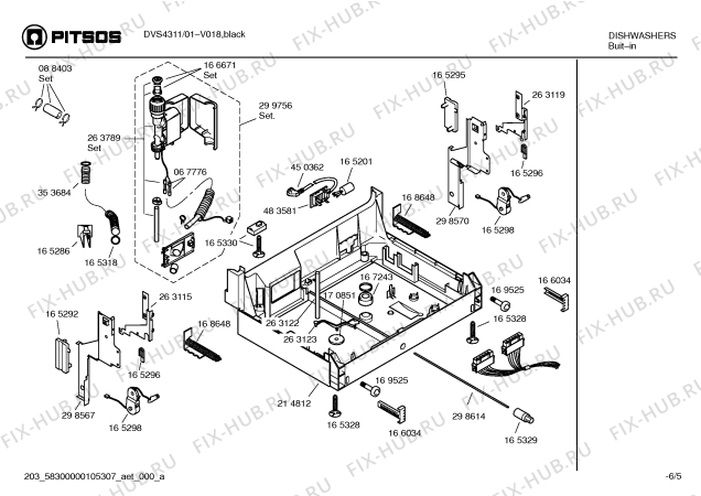 Схема №3 DVS4311 с изображением Рамка для посудомоечной машины Bosch 00435084