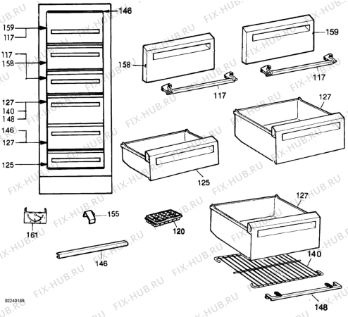 Взрыв-схема холодильника Arthurmartinelux AU2703C - Схема узла Accessories Refrigerator