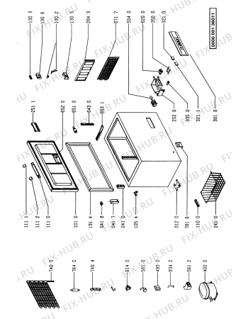 Схема №1 FRCE 37 с изображением Обшивка для холодильника Whirlpool 481945948694