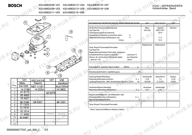 Схема №2 KSU40620FF с изображением Дверь для холодильника Bosch 00239602