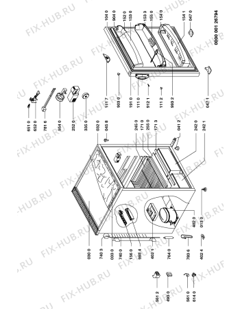 Схема №1 ART 417/G/ICE с изображением Полка для холодильной камеры Whirlpool 481941879841
