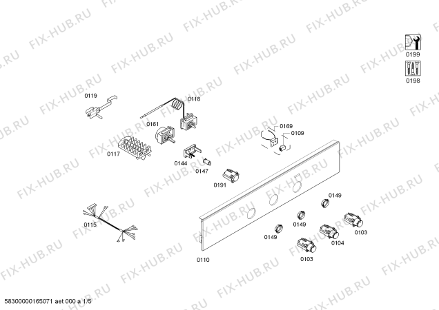 Схема №4 HBA21B451E Horno.BO.2d.B4.ME_Ti_Stop.pt_bsc.inox с изображением Передняя часть корпуса для электропечи Bosch 00700789